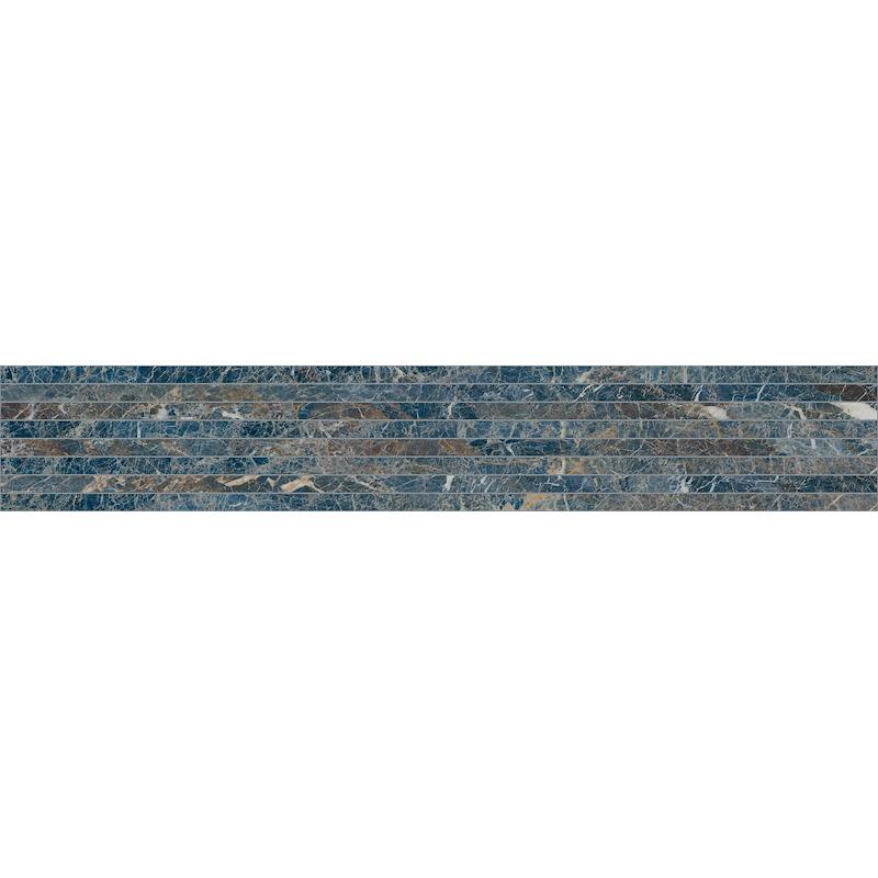 ITALGRANITI CHARM EXPERIENCE Listello Tratto Blu Saint Laurent  120x20 cm 6 mm Lapeado 